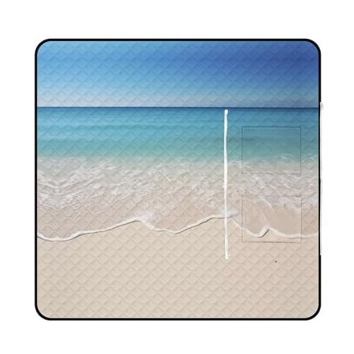 Couverture de plage extérieure pliable avec envers imperméable et isolant - 2