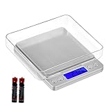 Desde 0.01g Hasta 500g - Medición perfecta de ingredientes, franqueo, medicamentos, joyas y más con una capacidad de peso de hasta 500 gramos.