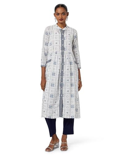 Image of BIBA Women Cotton A Line Printed Kurta