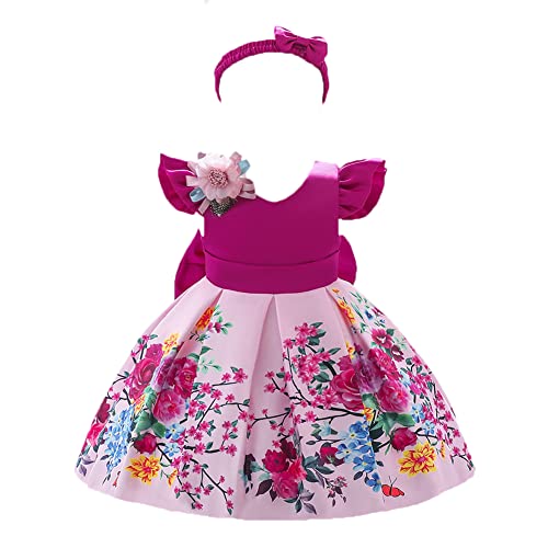 Robe de vacances pour bébé qui s'enfile facilement en rose vif
