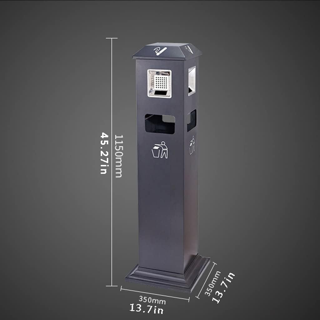 Floor Ash ColumnVertical Cigarette Butt Column Ashtray Trash Can Hotel Ashtray Trash Can Corridor Stainless Steel Vertical Cigarette Butt Column Outdoor Trash,