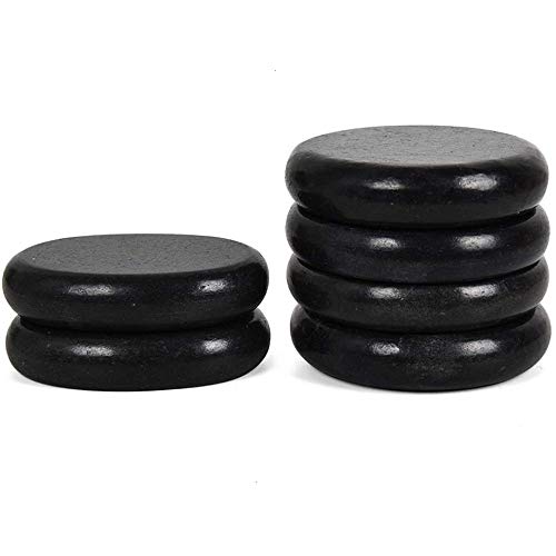 ANCLLO - Juego de 6 Piedras Calientes para masajes Esenciales Grandes para SPA Profesional o casero, Relajante, curativo, para aliviar el Dolor