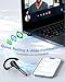 Ngsod Bluetooth Headset V5.4, Bluetooth Earpiece with 500mAh Charging Case, 50H Talk Time Wireless Headset with Mic for Computer Cell Phones, Hands Free Noise Canceling Headphones for Work Trucker