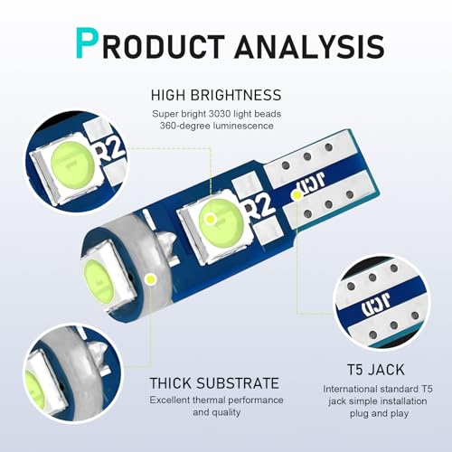 Kit 20 Bombillas LED 74 T5, Luz Azul para Tablero miniatura 3
