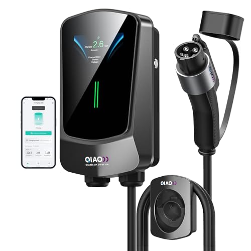 QIAO Level 2 EV Charger Hardwired 48A (Black)