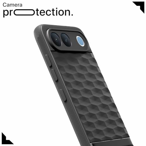 Image of Pikkme Back Cover for Vivo S2 5G Camera Protection 3D Hexa Cube Design Silicone Protective Bumper Case (Black)