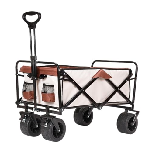 Carro plegable para playa, camping, picnic, carrito portátil para exteriores con ruedas resistentes, capacidad de 100 litros