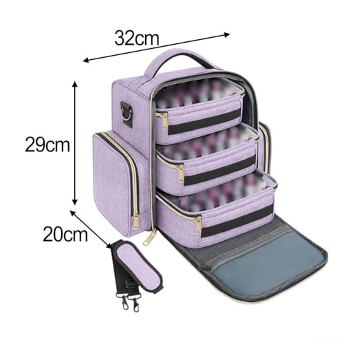 Bolsa de esmalte de uñas compacta con acabados premium y secciones externas 5