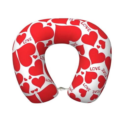 Pidgazdfgv Almohada de viaje con forma de corazón de amor, almohada de cuello de espuma viscoelástica, lavable a máquina, festival