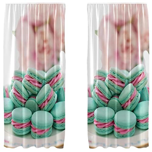 Cortinas macarrón juego de 2 paneles 139 x 213 cm para salón y dormitorio 2