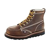 Thorogood Men's American Heritage 6' Moc Wedge Soft Toe Industrial Boot, Brown, 9.5