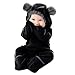 Manteaux bébé, YUYOUG Combinaison Oreilles à Capuche pour bébé garçon Filles Cartoon Barboteuse Manteaux Jumpsuit (3-6 Mois, Black)