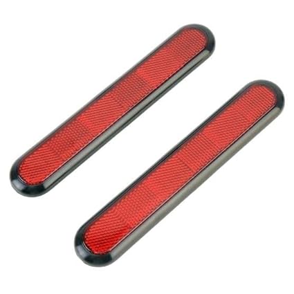 AutoBizarre Car Anti-Collision Anti-Scratch High Visibility Car Reflective Warning Sticker Tape Strip Car Reflectors for Car Bumper, Doors, Fender etc - Set of 2 - Compatible with All Cars