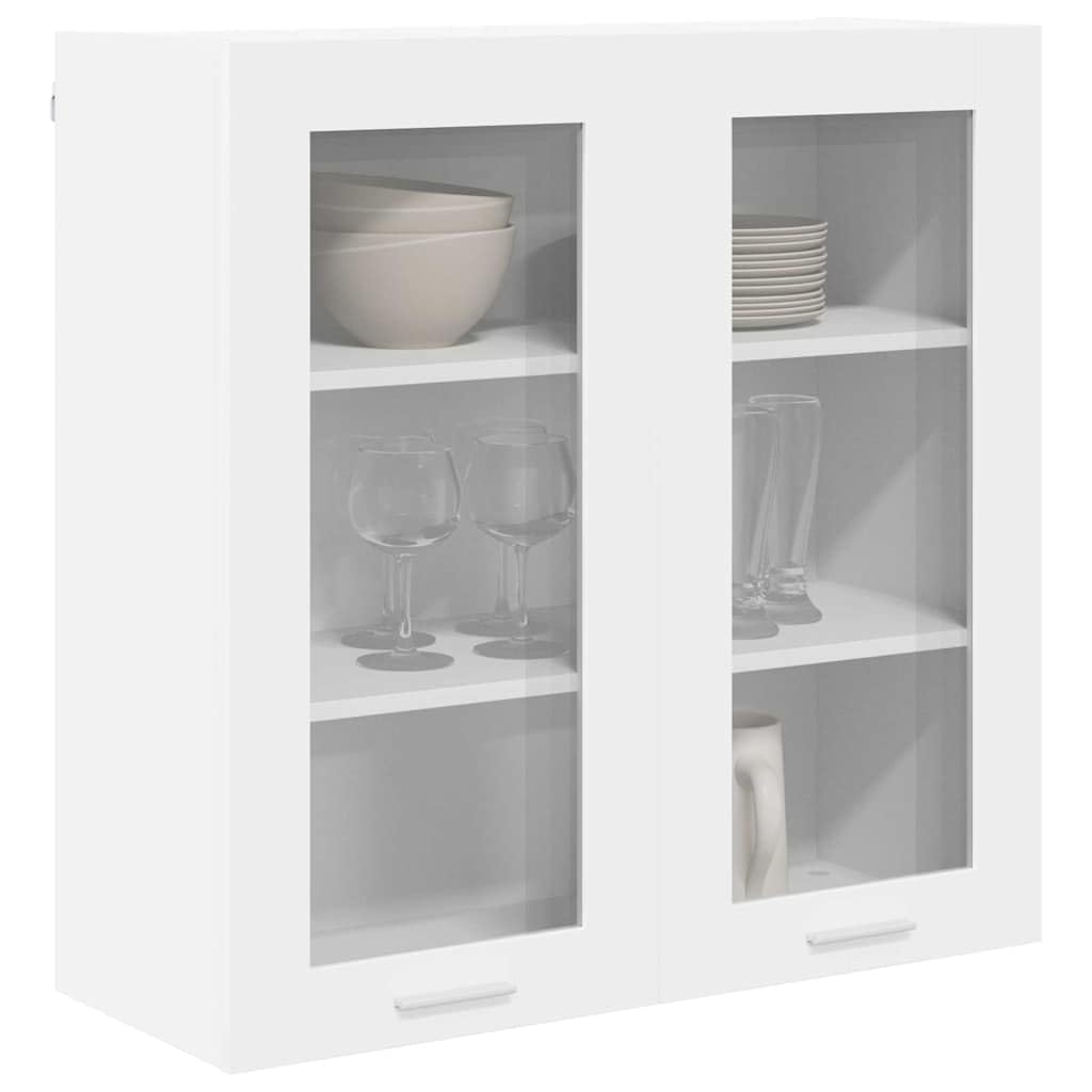 vidaXL Hängeschrank mit Regal Riga Weiß 80 x 31 x 80 cm Holzwerkstoff – Weiß