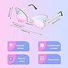 Weewooday 2 Pairs Butterfly Sunglasses for Women Men Gradient Rimless Glasses Eyewear Butterfly Wing Sunglasses(Gradient Pink & Grey)