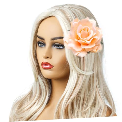 Housoutil 8個 バラのヘアクリップ 花嫁になる 女性 薔薇 人工 ドレスブローチ 結婚した 黒 花柄 フェイクローズコサージュ バラのドレスピン 布ブローチ 花嫁のブレストピン プラッシュ生地