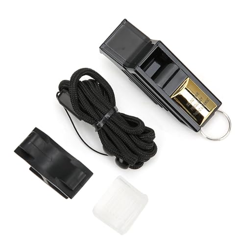 Silbato para árbitro de baloncesto negro dorado miniatura 6