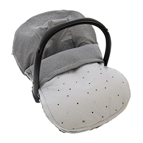 Rosy Fuentes Funda + Saco Universal para Silla de coche GRUPO 0 - Saco para Silla de Bebé Grupo 0 - Equipado para ser Ajustado perfectamente 0-gris