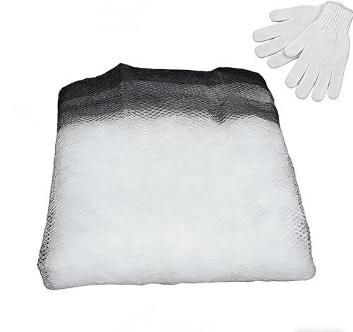 HDPE Diamond Anti-Hail Netting with Anti-Bird Protection 40g/ UV Resistant & Tear-Proof Anti-Aging Design for Orchards Farms GardensComes with Work Gloves.