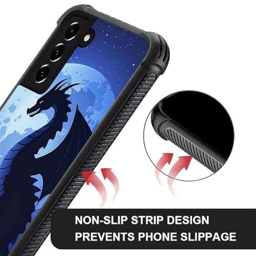 Coque Samsung S21 Plus idée cadeau originale motif dragon lune - 6