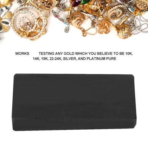 Gold-Prüfstein, Gold-Erkennungsstein, professioneller Schmuck- und Metallprüfer, tragbarer Goldteststein, Schmuckzubehör, Säure-Test-Werkzeug, antike Steine (Gute Trompete)