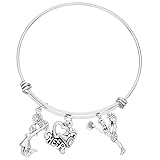 HUTIMY Cheer Bracelet for Cheer player Cheerleaders Teens Teenage Cheer Charm Jewelry for Team Cheerleader Bracelets