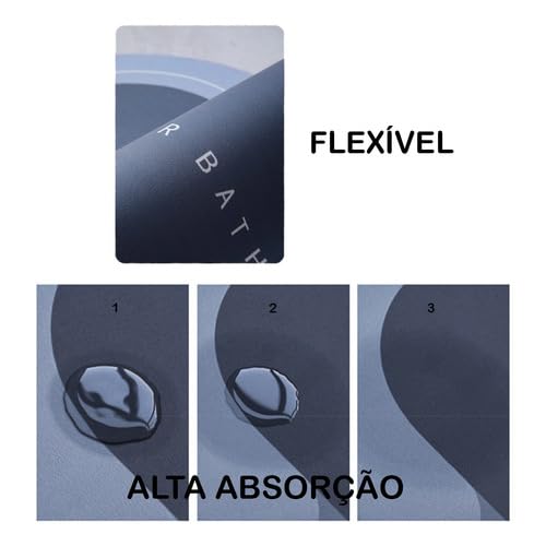 Kit 02 Tapetes Mágicos Antiderrapante Ultra Absorvente De Secagem Rápida Macio Emborrachado Para Pis