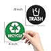 Recycling & Trash Bin Stickers - 4-Pack, 4