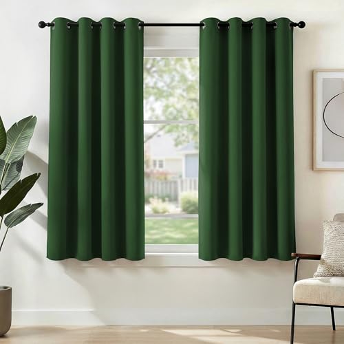 Deconovo Blickdichte Gardinen Ösen Vorhänge Blackout Curtain Verdunkelungsvorhang gegen Kälte Thermogardinen für Wohnzimmer Schlafzimmer 2er set
