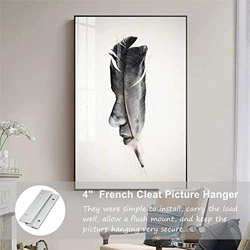 Cfoft French Cleat Picture Hanger, Aluminum Z Hanger Interlocking Wall Mounting Bracket Hardware Kit Z Clips For Hanging Wall Painting thumb #6