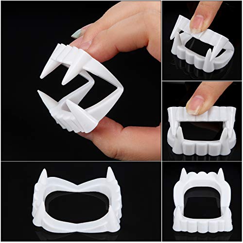 60 Pcs Halloween Vampire Teeth Plastic Vampire Fangs Bright Color