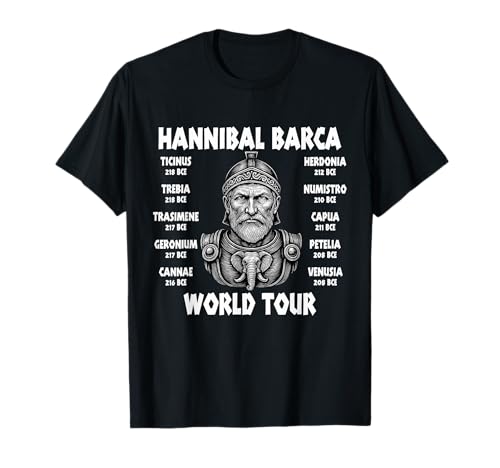 Hannibal Barca World Tour Segunda Guerra Púnica Antigua Cartago Camiseta