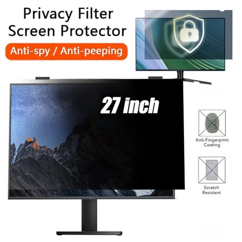 Pantalla de privacidad de 27 pulgadas con fijación magnética y filtro de luz azul 8