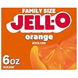 Jell-O Orange Gelatin Dessert Mix, Family Size, 6 oz Box