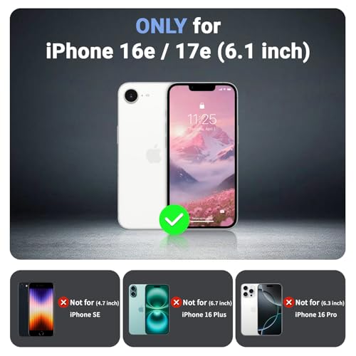 jaroco Magnetic for iPhone 17e Case& iPhone 16e Case, [Compatible with MagSafe][Military Grade Drop Protection][Heavy Duty Protection][Non-Slip][Shockproof] 2-Layer Bumper Phone Case 6.1''-Rose by jaroco - Image 6