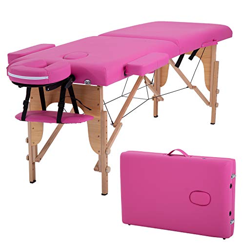 PayLessHere Massage Bed Portable Massage Table 24 inch Wide Lash Bed 2 Folding Height Adjustable Spa Table with Non-Woven Bag for Spa Footmassage Facial CareSpa Tattoo