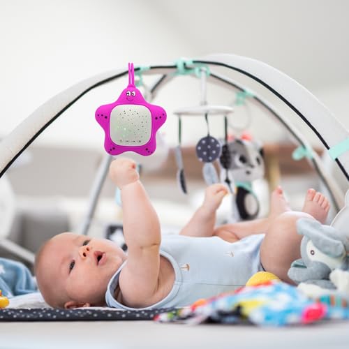Portable Baby White Noise Sound Machine, Baby Sleep Shusher with Projector Star Starry Light, Sleep Sound Music for Baby (Large), Purple - Image 6