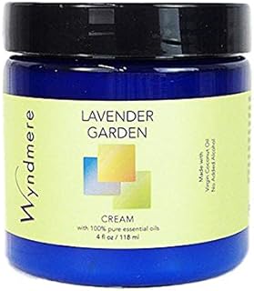 All-Natural Lavender Garden Moisturizing Cream with Pure Essential Oils - 4oz