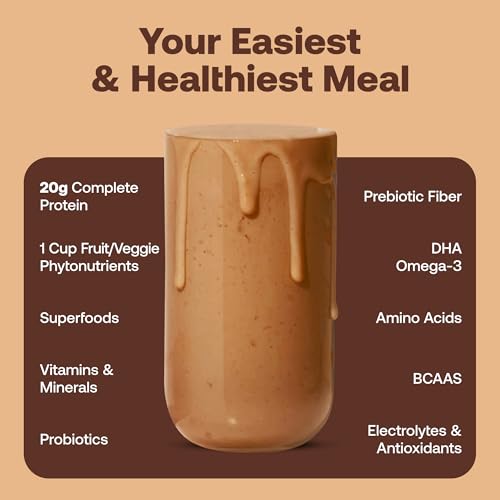 Happy Viking Iced Coffee Protein Powder, Created by Venus Williams, 20G Protein, Low Carb, Keto, Vegan, Gluten-Free, Non-GMO, Superfoods, Complete Meal Replacement, 1 Canister (24 oz.)