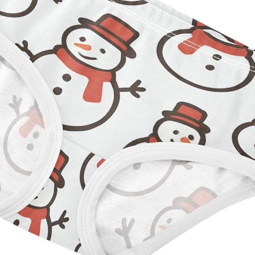 Snowmen Pattern Soft and Breathable Girls' Panties Comfort Underwear for Toddlers in Sizes 2T,3T, 4T, 5T, 6Y and 8Y4
