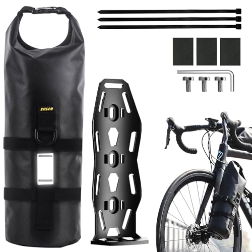 ENLEE 1pack Front Bike Fork Bag with Multipurpose Cage, 5L