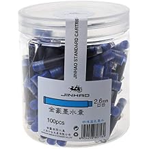 100pcs Jinhao Universal Black Blue Fountain Pen Ink Sac Cartridges 2.6mm Refills