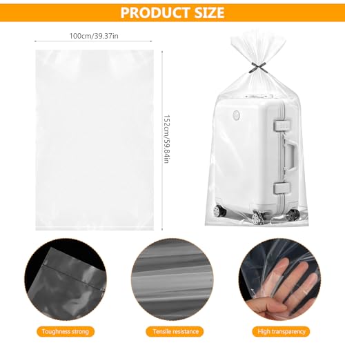 Bolsas de almacenamiento de plastico transparente extragrandes para proteger ropa y maletas del polvo 3