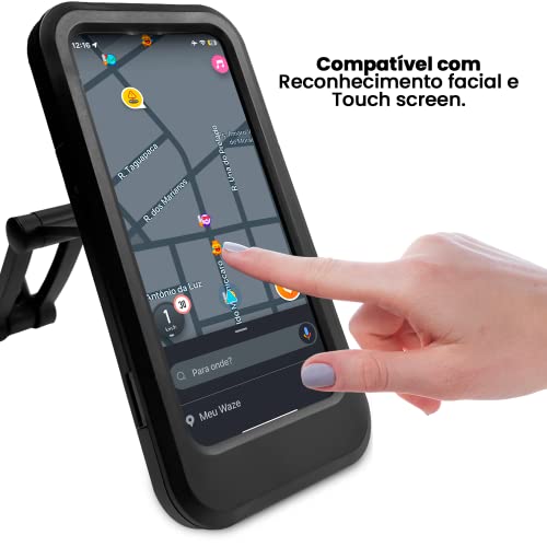 Suporte Universal Capinha Moto Com Carregador Usb Garra X Celular Moto Impermeável A prova D'água S
