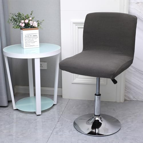 Housse de chaise de bar extensible blanche pour masquer l'usure - 3
