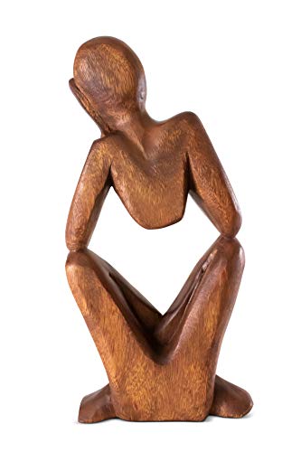 Estatua Abstracta de Madera Hecha a Mano de 12 pulgadas miniatura 4