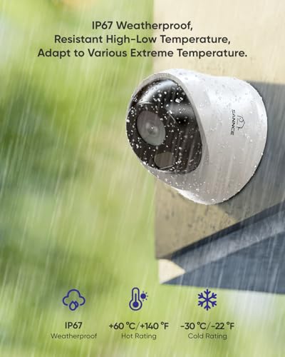 Image of SANNCE 2K 3MP Super HD PoE IP Security Camera - 100ft Dual IR Night Vision, Human and Vehicle Detection, IP67 Weatherproof, H.265+ Dome Surveillance Camera for Indoor Outdoor (2 Pack)