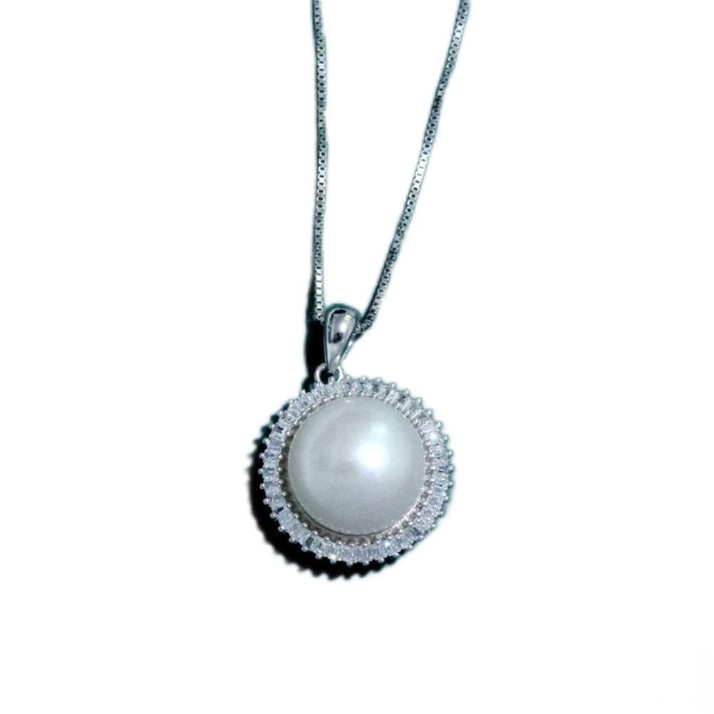 Boucles d'oreilles en perles d'eau douce bague et collier argent 925 - 6