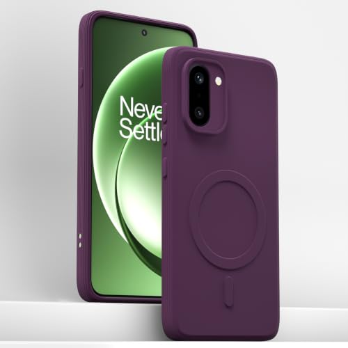 Image of Pikkme Back Cover for OnePlus 15R 5G Soft Matte Silicone Mag-Safe Design (Mag-Safe Not Support) Camera Protection | Slim Fit Bumper Cover (Purple)
