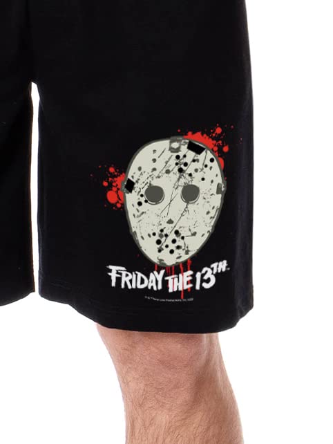 Friday The 13th Mens' Movie Film Jason Mask Horror Sleep Pajama Shorts2